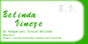 belinda vincze business card